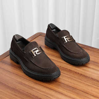 Sapatos masculinos aumentados novo estilo primavera Nubuck mocassins de couro masculino sola macia confortável Casual pr