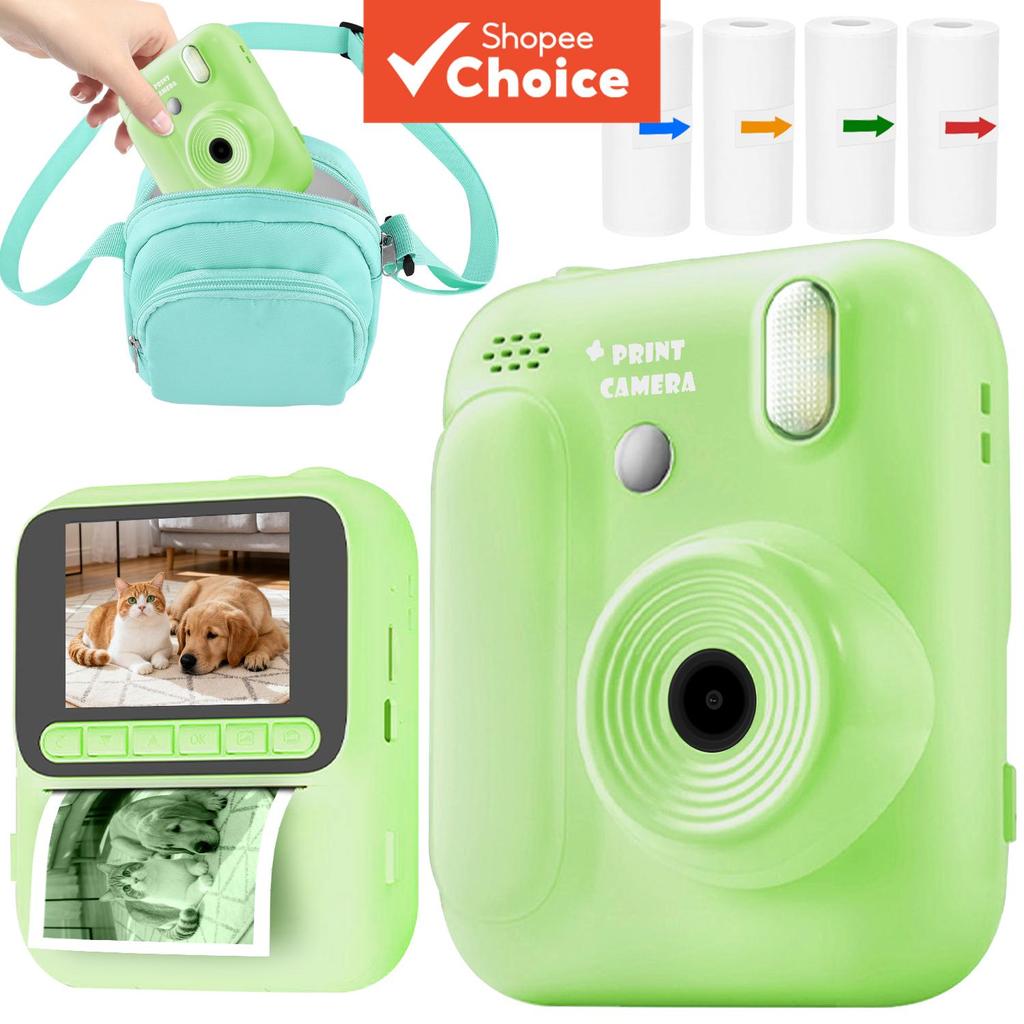 Câmera instantânea para crianças, câmera para crianças com impressora, presentes de Natal e aniversário para meninas e