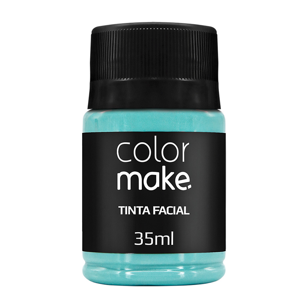 Tinta Facial Turquesa Color Make Maquiagem Artística Metalizada - 35ml