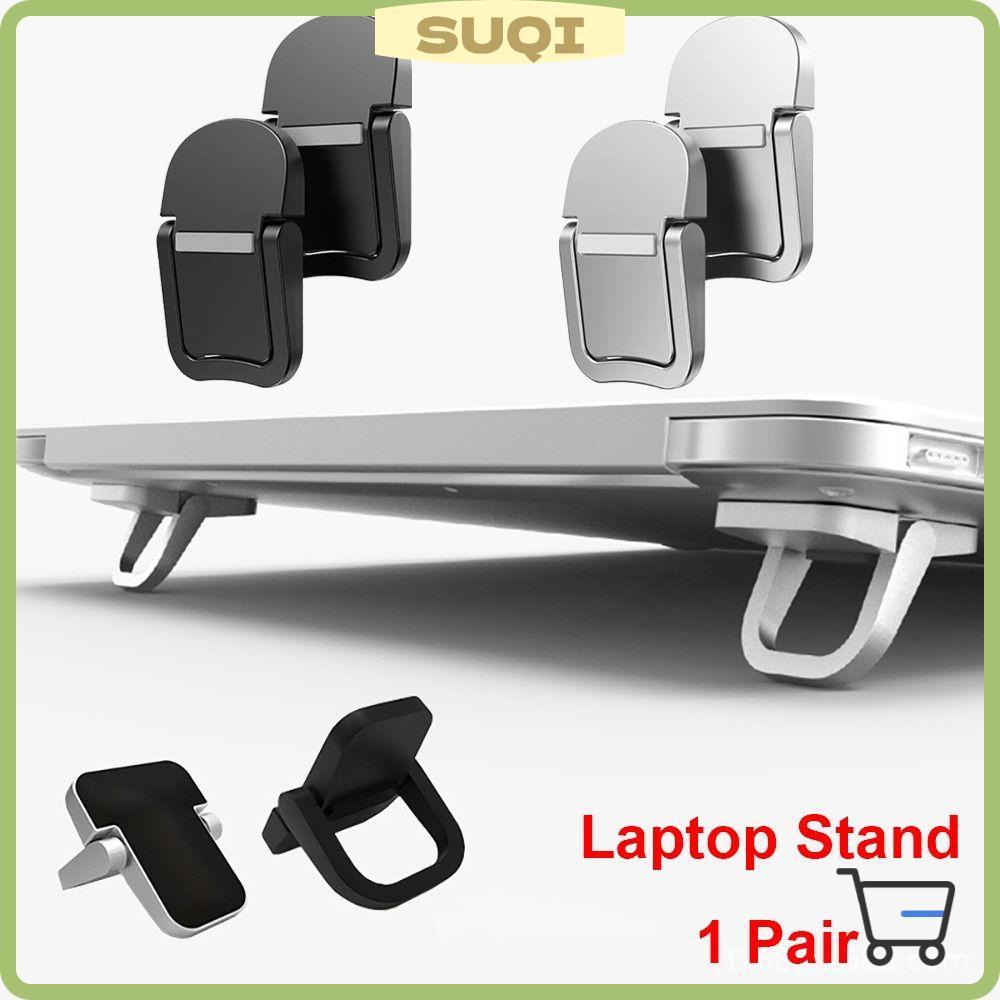 SUQI 1 Suporte Para Notebook De Par , Dobrável Antiderrapante Invisível Universal De Liga De Alumínio Resfriamento Dell