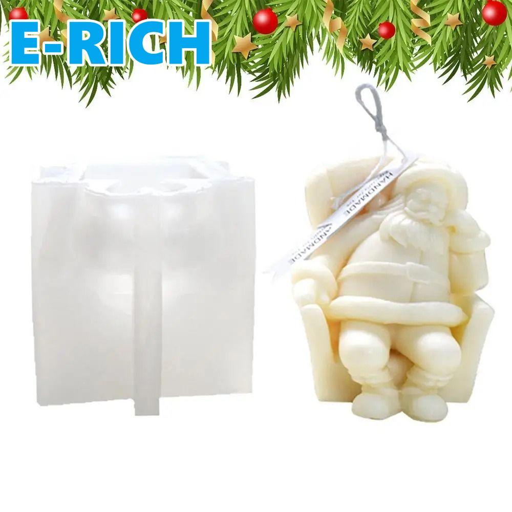 ERICH1 Molde De Vela De Natal , Sofá Papai Noel Silicone Sabão Fazendo , Criatividade DIY Gesso Inodoro