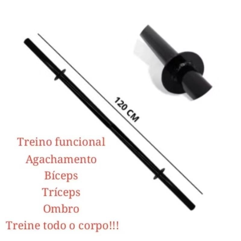 Barra Body Pump Oca 1,20m Musculação Funcional Fitness Academia Casa Ginástica Promoção 2026