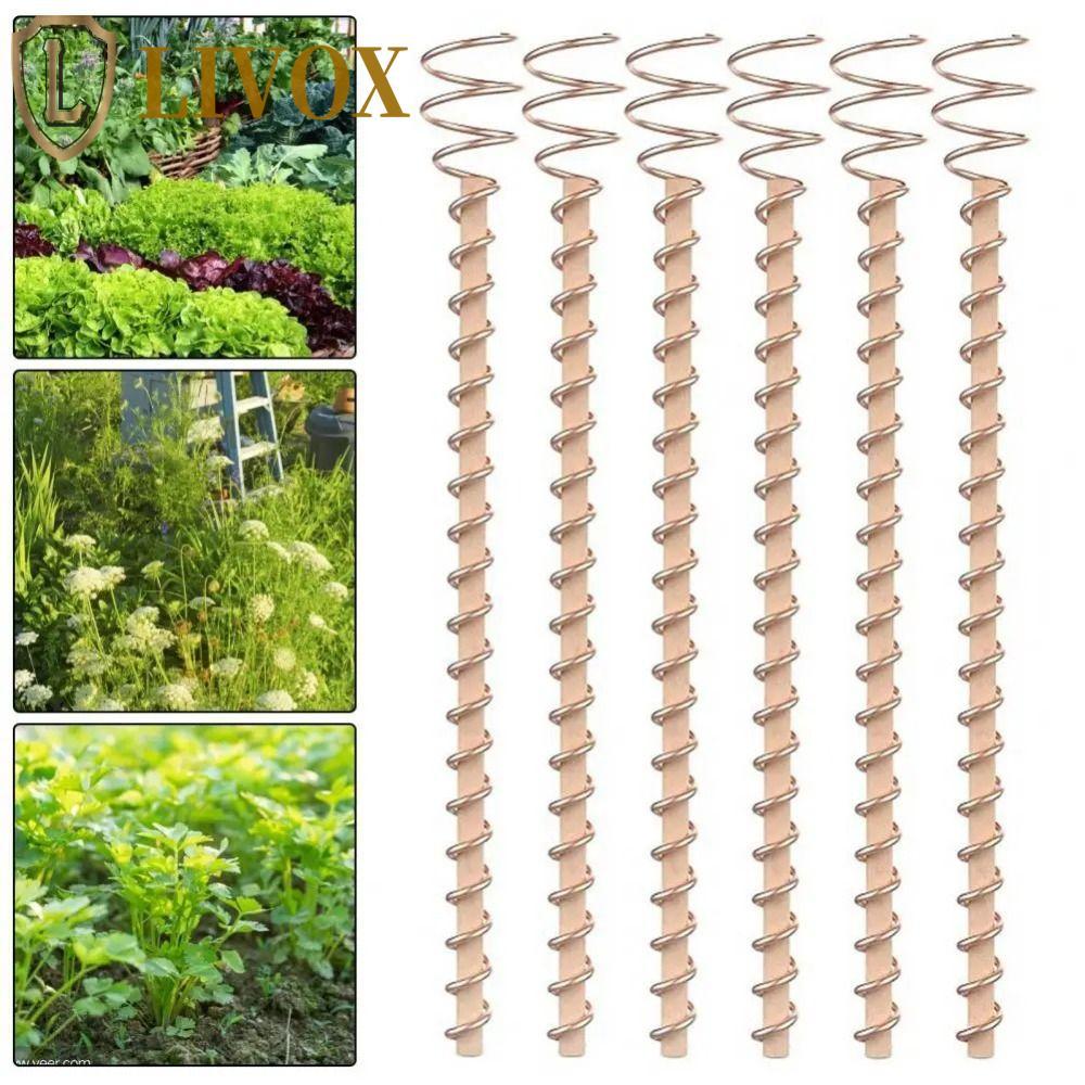 Estacas Para Plantas De Eletrocultura LIVOX , Antenas De Bobina De Cobre Jardinagem Fio , Haste