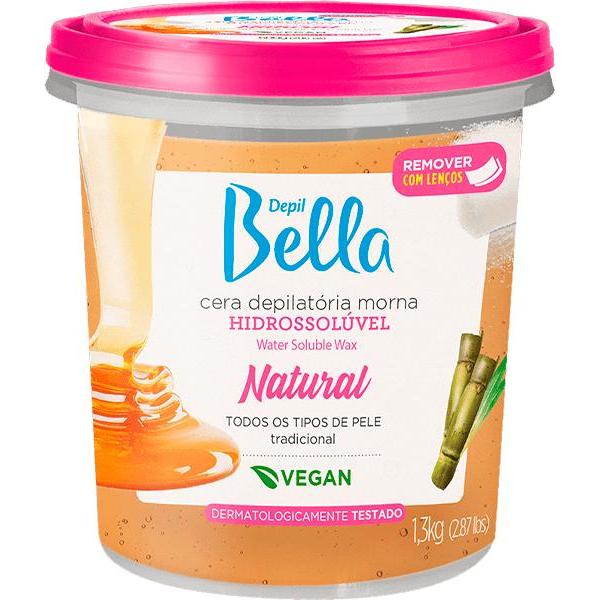 Cera Hidrossoluvel Natural Depil Bella 1,3Kg