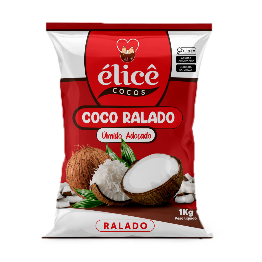 Coco Ralado Úmido Adoçado 1Kg - Élicê