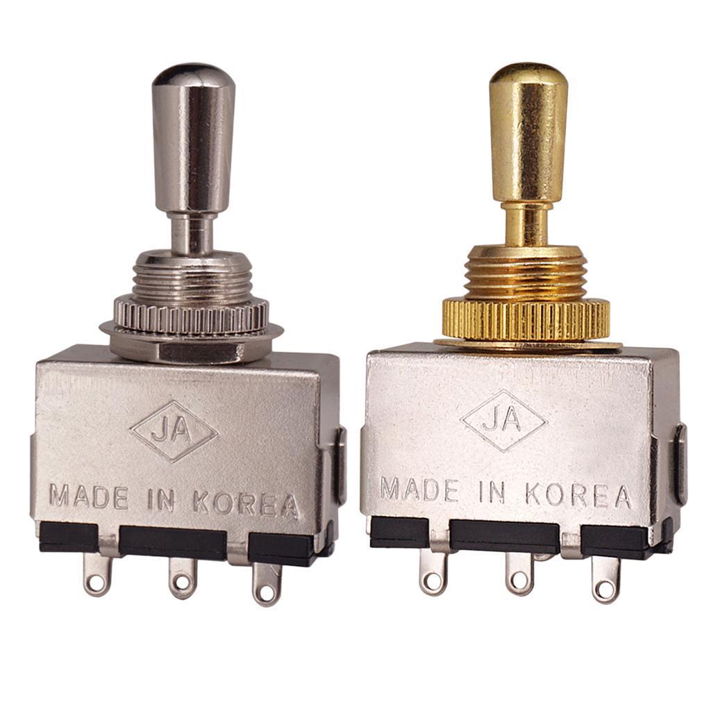 [hellery] Chave Seletora De Captador De 3 Vias Para Guitarra Dourada Com Botão De Cobre