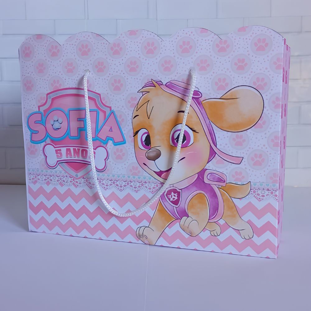 Sacolinha Personalizada Skye (20x15x7cm)   Lembrancinhas de Aniversário - PEGUE E MONTE