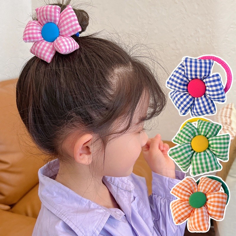 Corda de cabelo de flor de girassol fofa bebê Super germinação acessórios de cabelo menina primavera verão gravata faixa