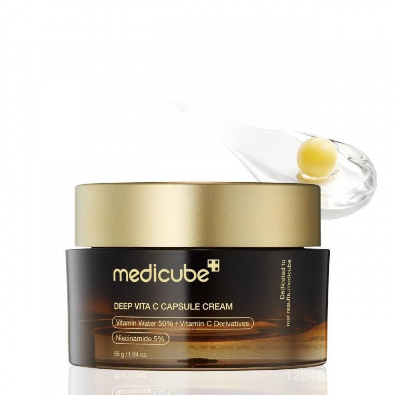 Creme Facial Medicube Deep Vita C em Cápsulas para Clareamento e Firmeza, Proteção da Barreira Cutânea, Vitamina Facial,