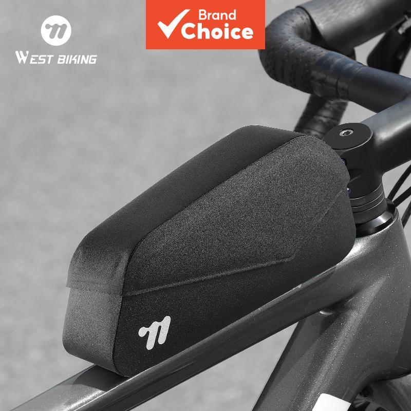 WEST BIKING Bolsa Magnética para Quadro de Bicicleta, Impermeável, Refletiva, Estreita, para Bicicleta MTB e de