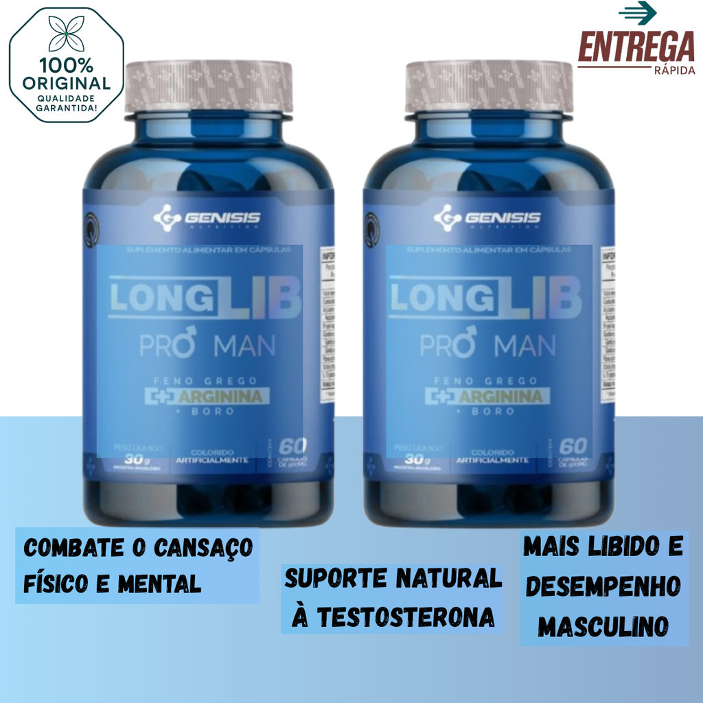 Kit 2 x Suplemento Original Pro Man Energia e Vitalidade 120 Cáps Genisis Nutrition