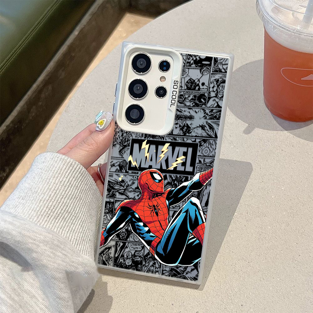 Capa Celular Samsung Galaxy S24 S23 Ultra A14 A15 A24 A25 A34 A35 A54  Spider Man Marvel Mangá Translúcida Resistente