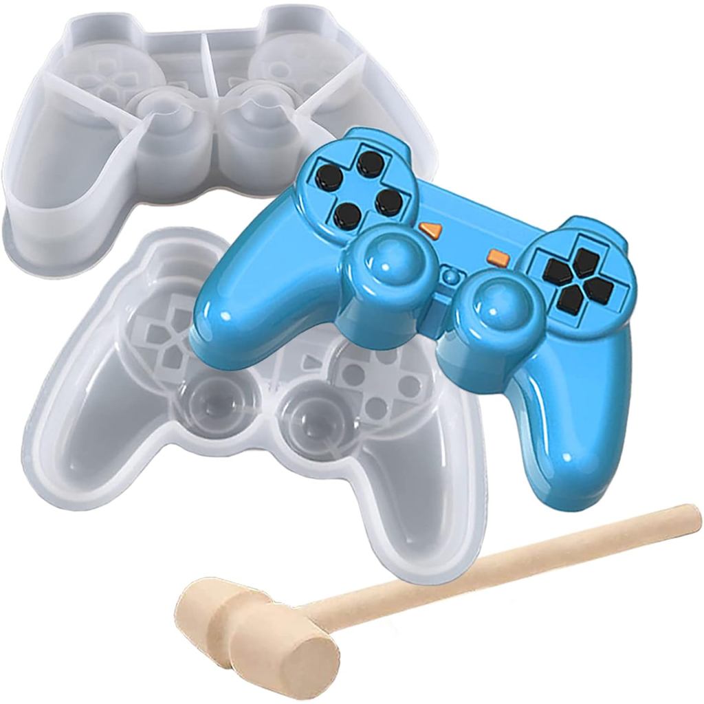 Moldes de Silicone para Chocolate em Forma de Controle de Jogo 3D, Moldes Grandes Antiaderentes para Quebrar com 1 Marte