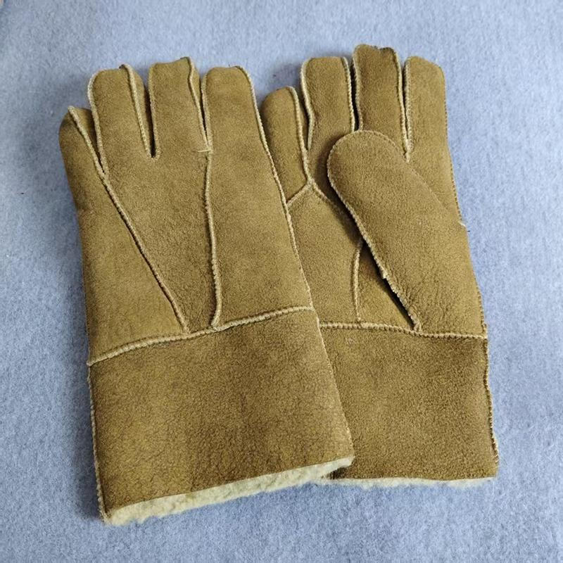 Luvas de Ciclismo de Inverno em Pele de Carneiro Genuína, Modelo Novo