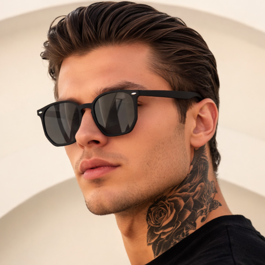 Óculos de Sol Hexagonal Premium Tulum Flexível Praia Verão 2026 uv400 Feminino Masculino