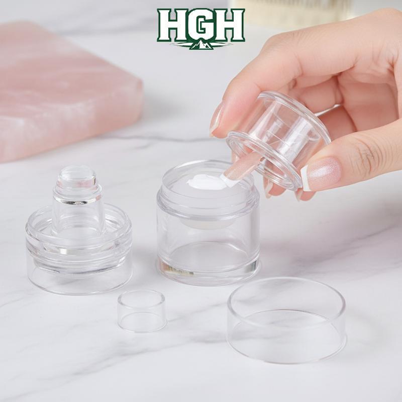 [HGH] Carimbo De Unha Transparente De Cabeça Dupla Silicone Nail Art Dicas Francesas Ferramenta De Modelo DIY Para Salão