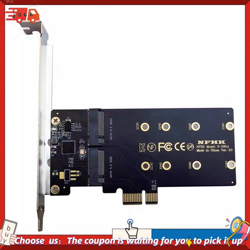 Adaptador PCI Express X1 2 Portas B Chave M . 2 NGFF SATA SSD PCIE M2 Placa De Expansão Riser