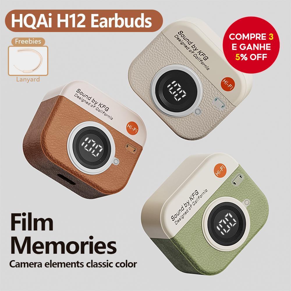 HQAi H12 Fones De Ouvido Com Microfone Embutido , À Prova D'água , Controle De Toque , Cancelamento De Ruído , Som Estér