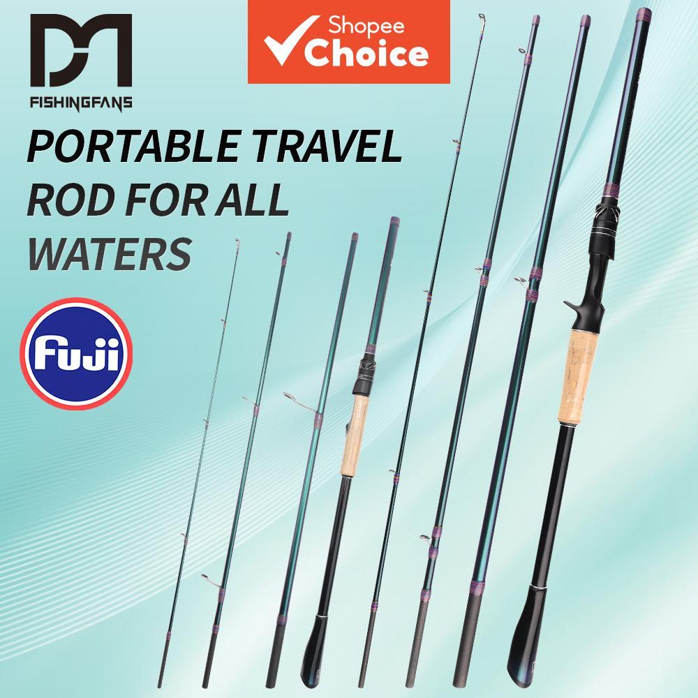 FISHINGFANS RANCY Fuji O Guide Vara de Pesca de Viagem 4/5 Seções UL/ML/M/MH/XH Potência, Cabo de Cortiça, Vara de Pesca
