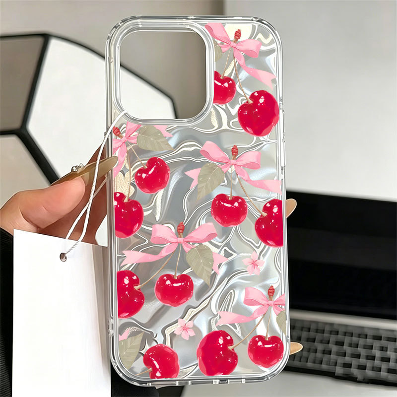 Capa Para Samsung S24 Plus S23 FE S23 Ultra S21 S22 S20 A56 A55 A54 A16 A15 A35 Cereja design Caso