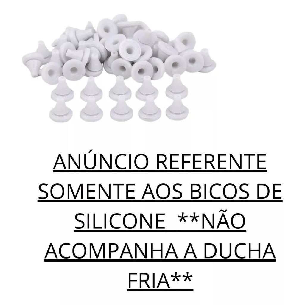 10 Bicos Crivo De Silicone Reserva Para Ducha Slim Quadrada Inox — imagem 2 de 2