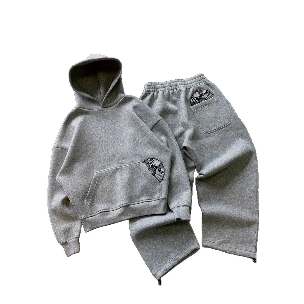 Compre conjunto de moletom com estampa de disco e calça de moletom, moletom de manga comprida, estilo vintage urbano, mo