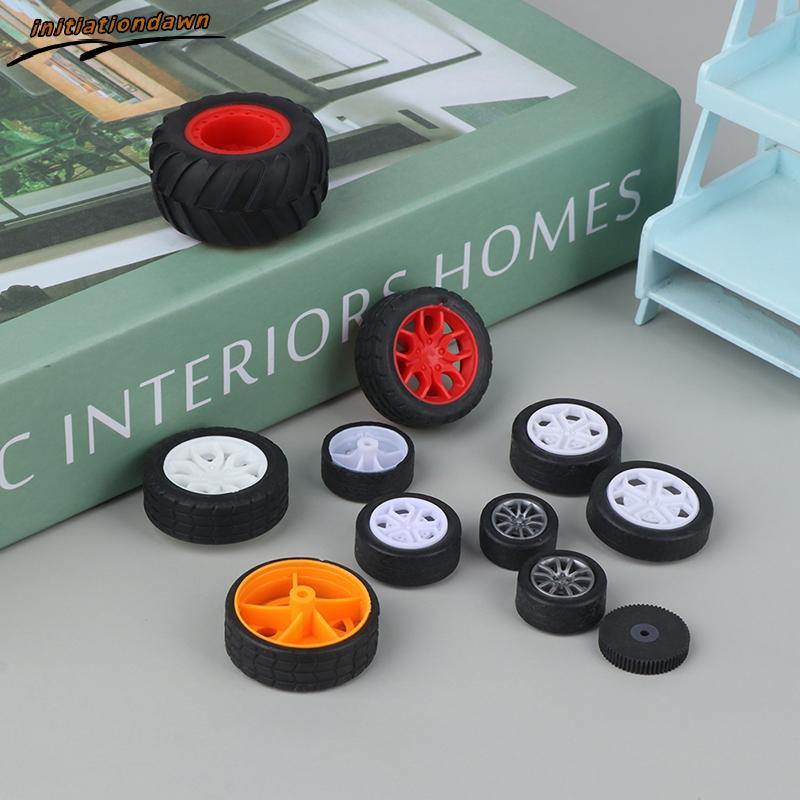 10 Pçs PC Brinquedo Roda Pneus De Aro De Borracha DIY Mini Tecnologia 4WD Coloridos Buraco Diâmetro 2mm 2.5mm 3mm Para R