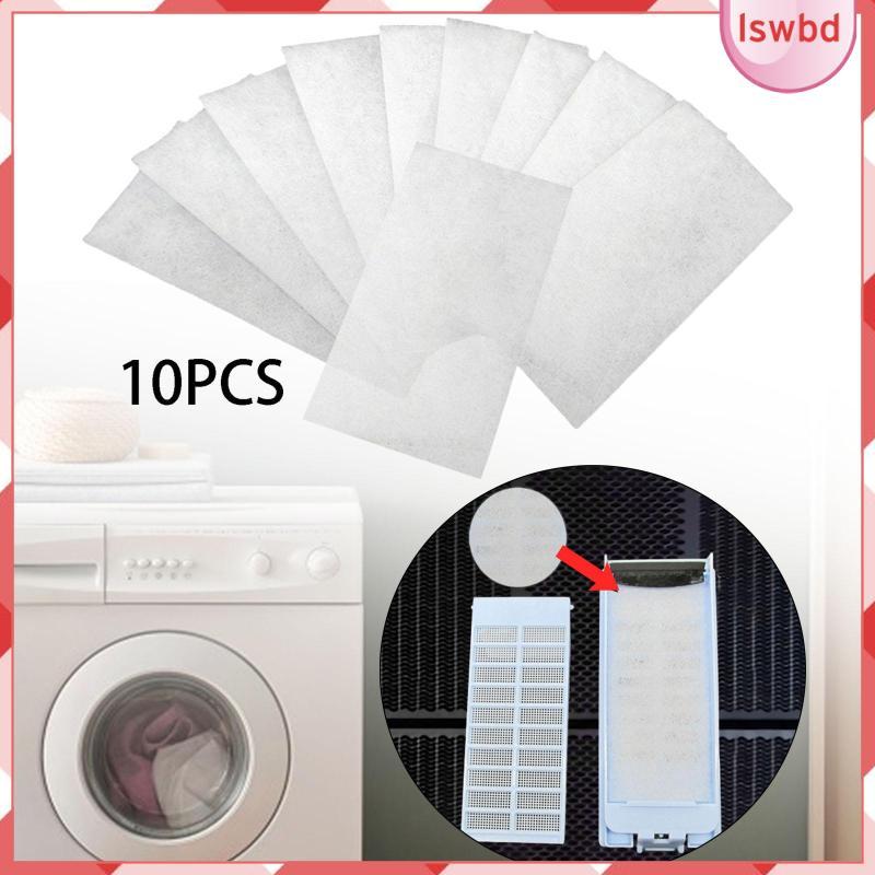 [Lswbd] 10x Filtros De Fiapos Para Máquina De Lavar , Algodão , Esponja De Filtro Acessório Durável Remoção De Pelos , A