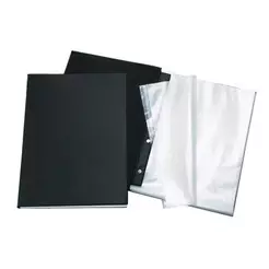 Pasta catálogo sem visor 1028SV Preto 10 envelopes plástico Dac