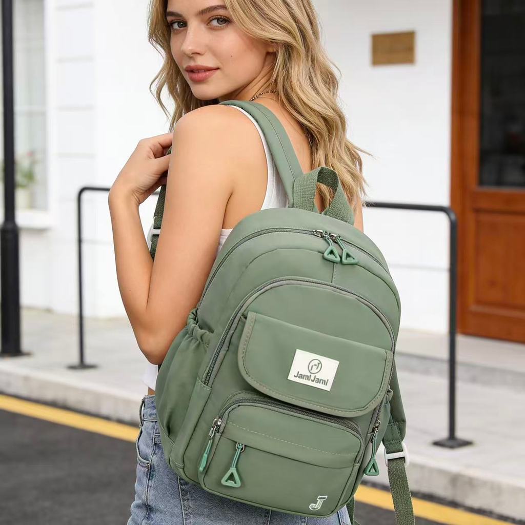 JAMI JAMI Mochila Simples Casual Leve Resistente À Prova D'água Unissex Adequada para Escola Universitário Trabalho X179
