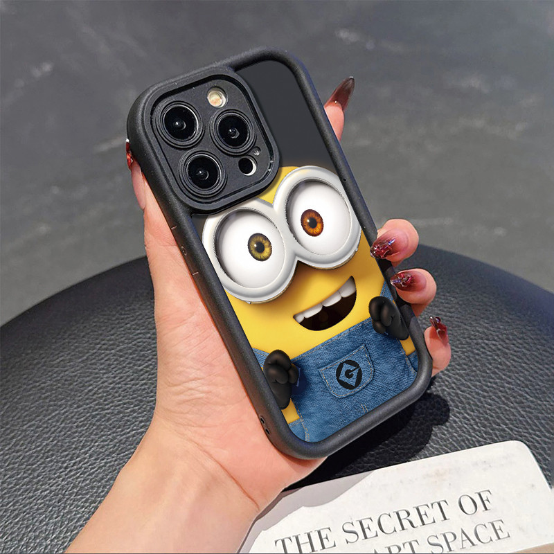 Capinha anti impacto de minions fofo para samsung s23 fe s20 fe s21 fe s22 s24 s23 ultra s24 ultra capa protetora