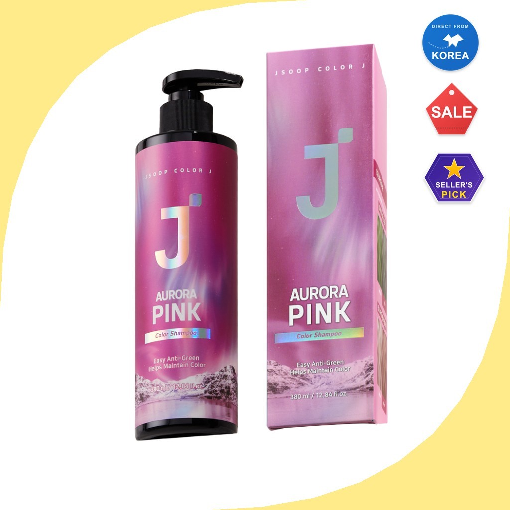 [jsoop] Shampoo Aurora Pink Color , 380ml , 1 Unidade/Coreano/Cor Vibrante/100 % Autêntico Do Studio Seul