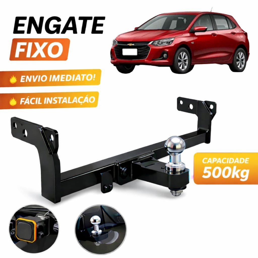 Engate Reboque Fixo GM Onix LT/ LTZ /RS (EXCETO ACTIV / JOY) 2020-2024 Não Fura Completo