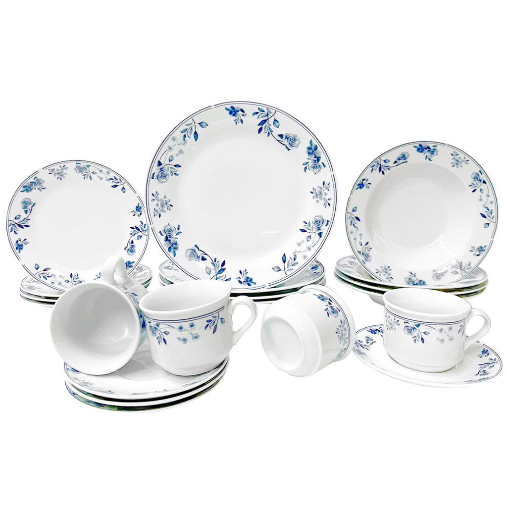 Aparelho De Jantar Mayara Jogo De Mesa 20 Peças Porcelana