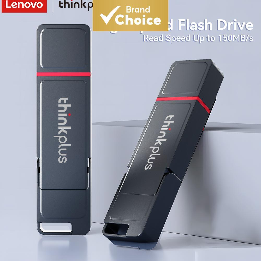Lenovo Thinkplus USB Dual Interface Flash Drive USB 3.2 e Type-C Corpo em Liga de Zinco com Tampa Giratória Plug and
