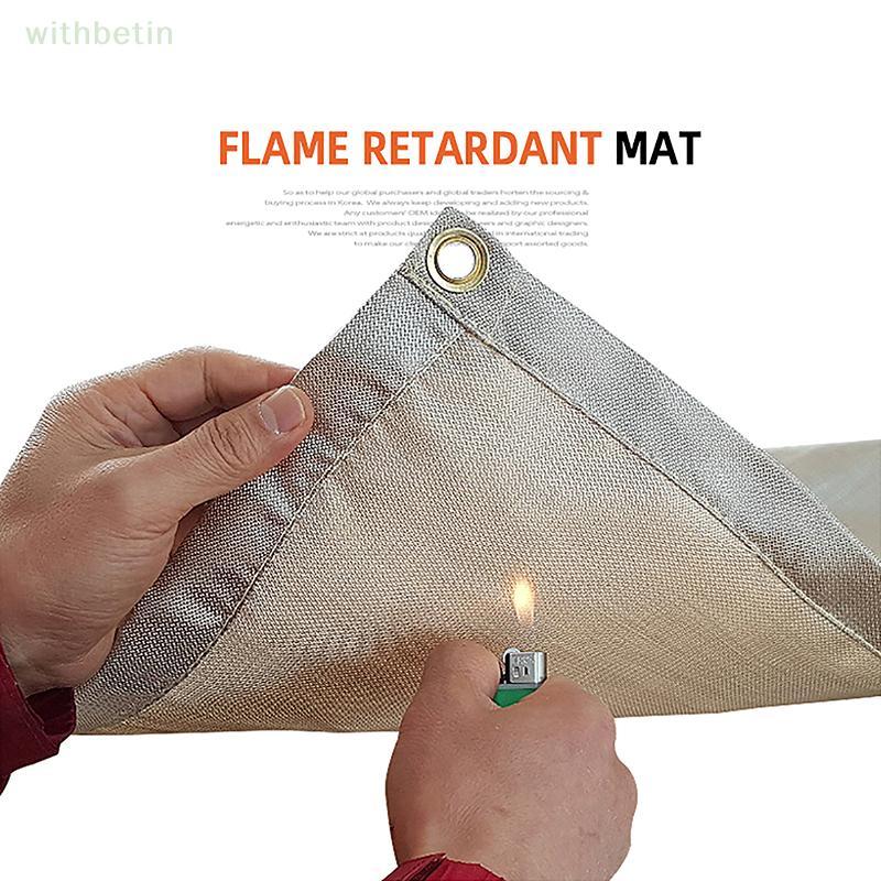< withbetin > Acampamento Ao Ar Livre Pano À Prova De Fogo Churrasco Fibra De Vidro nket Isolamento Esteira Resistente C