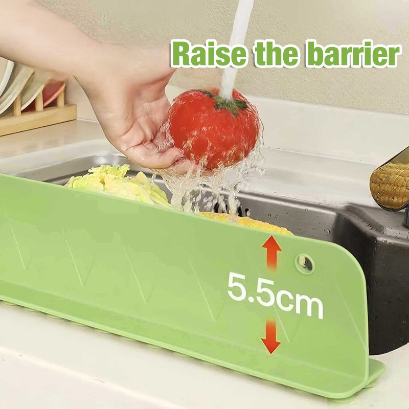Tapete de silicone para pia de cozinha, bloqueador de água, tapete de proteção para limpeza de bancada