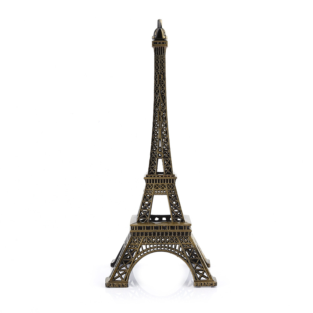 Tom de bronze paris torre eiffel estatueta estátua vintage liga modelo decoração 25cm