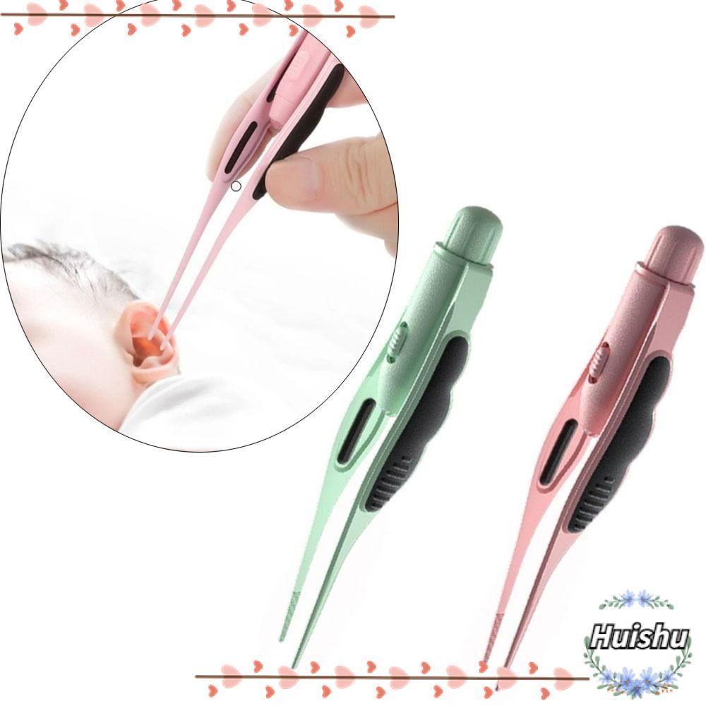 Pinça De Remoção De Cera De Ouvido HUISHU , Limpador De Orelha De Bebê Com Luz LED Antiderrapante , Clipe Removedor Anti