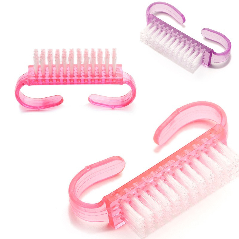 Escova de limpeza de unhas de 1 peça, removedor de poeira, ferramenta para manicure e pedicure, acessório para cuidados 