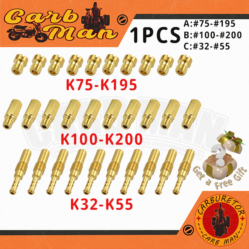 【Atacado】Kit 1Peças GiclêS Carburador For Cg FAN BROS125 150 Koso OKO Titan PWK PWM CBX150 200 XR200 XLS XLR 125 Twister