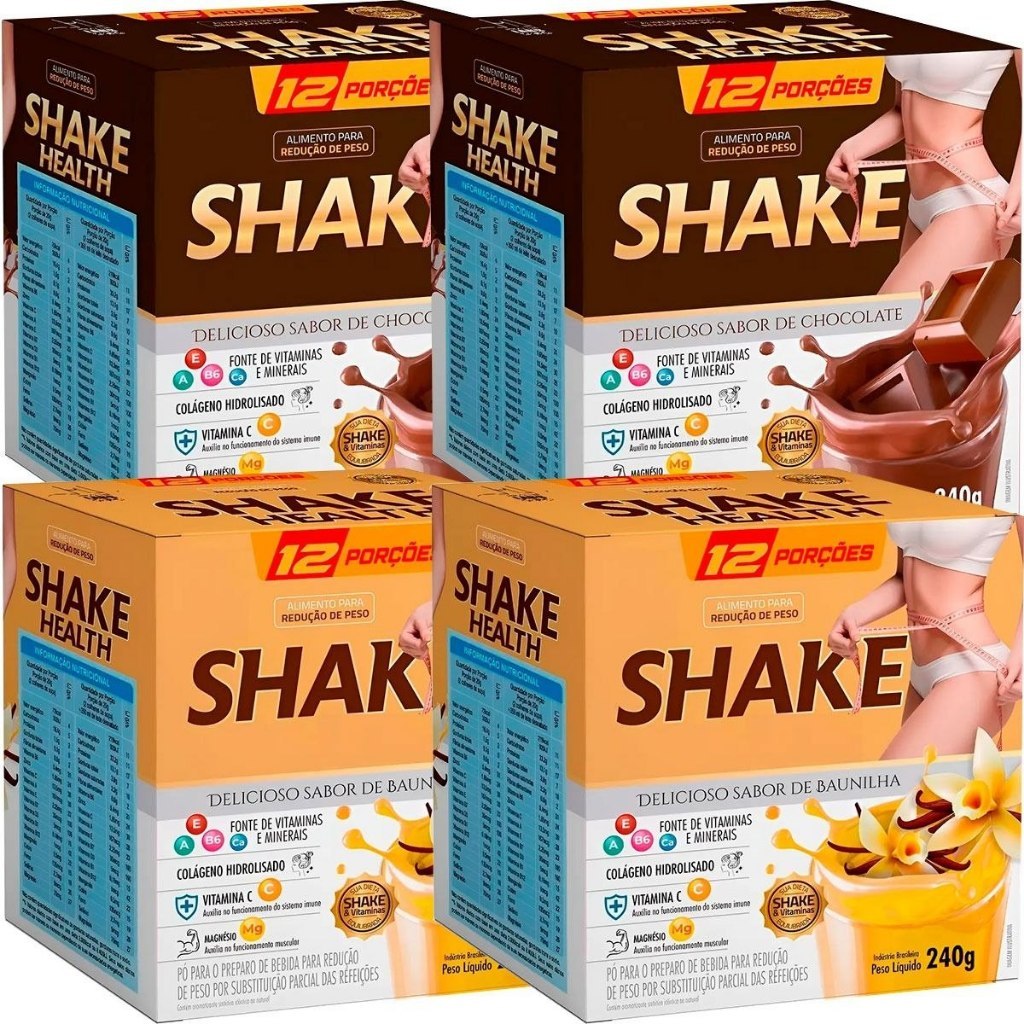 Kit 4x Shake Health (Substituto de Refeições) - 240g Cada (960g) - Health Labs — imagem 2 de 2