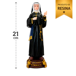 Imagem Católica Santa Faustina Resina 21 cm