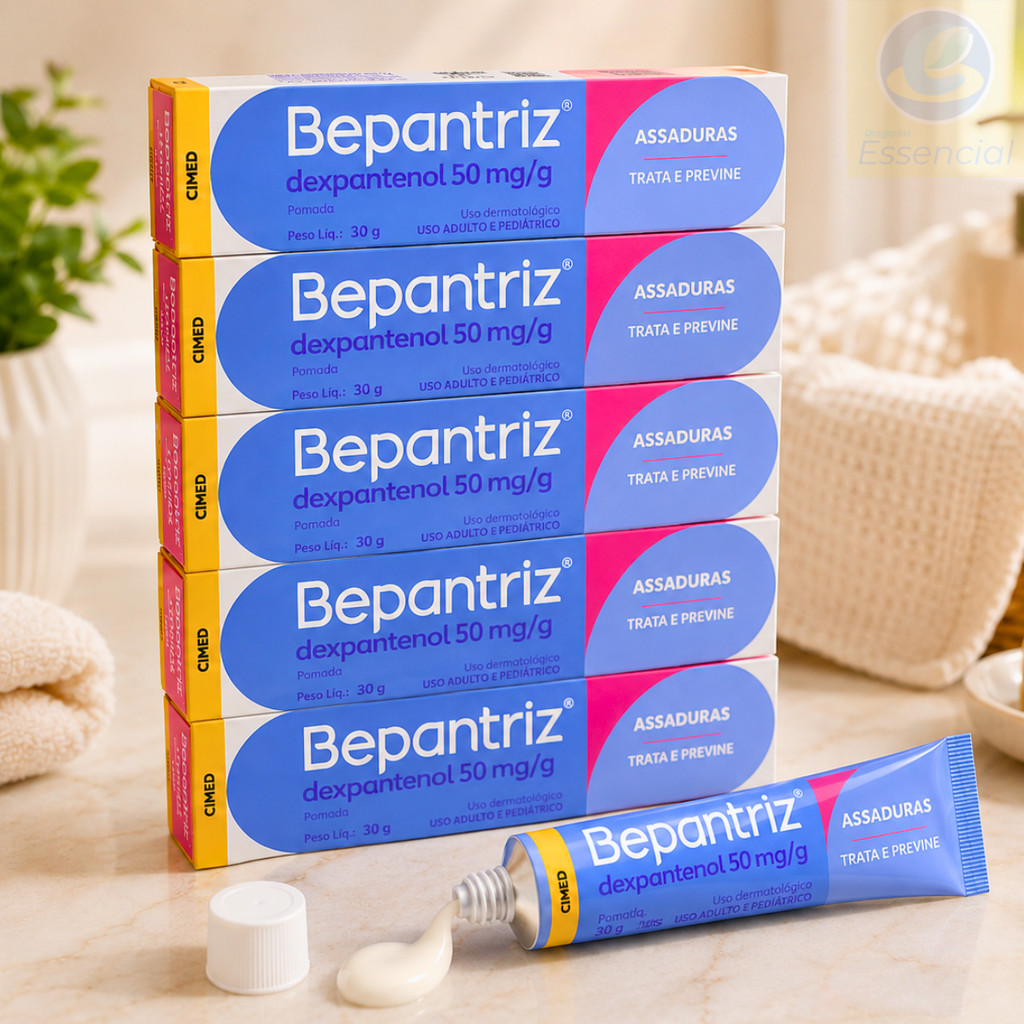 5 Pomada Assadura Bepantriz Bebê 30g Cicatrizante Ressecamento Vermelhidão Coceira Inverno Barato