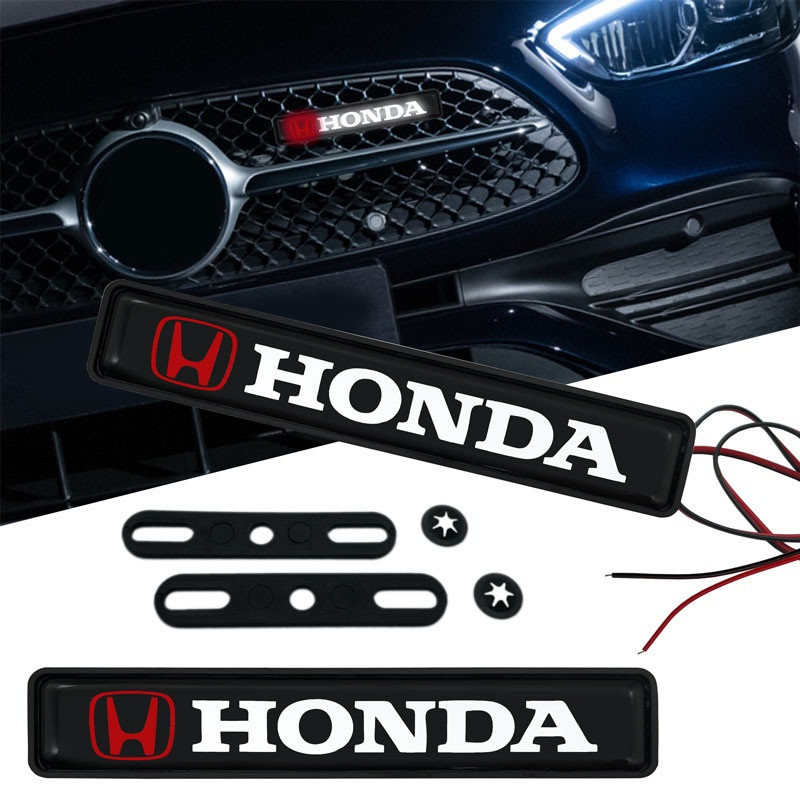 Luzes Decorativas para Carro, Capa de Decoração para Emblema da Grade Frontal LED para Honda City CIVIC CRV Vfc Legend J