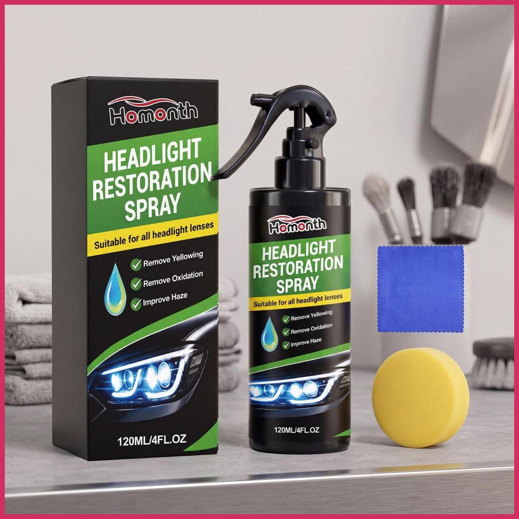 Limpador De Luz De Cabeça Para Carros 120ml Restauração Spray Restaurar Farol Do Carro Veículo Sedan dadwenbr