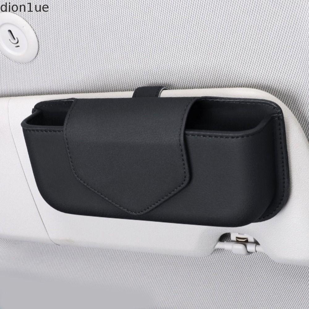 DION1UE Estojo Para Óculos De Carro , Suporte Com Viseira Solar Automática Resistente Ao Desgaste , Porta-Bilhetes Cartã