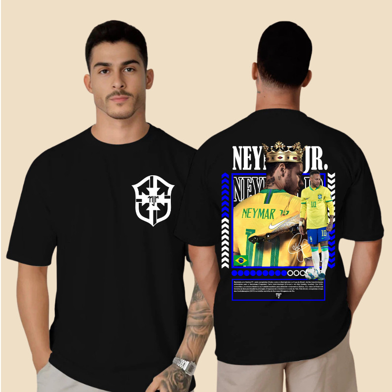 Camisa Camiseta Masculino Neymar Craque Estampada Menino Ney Confortável Futebol Copa