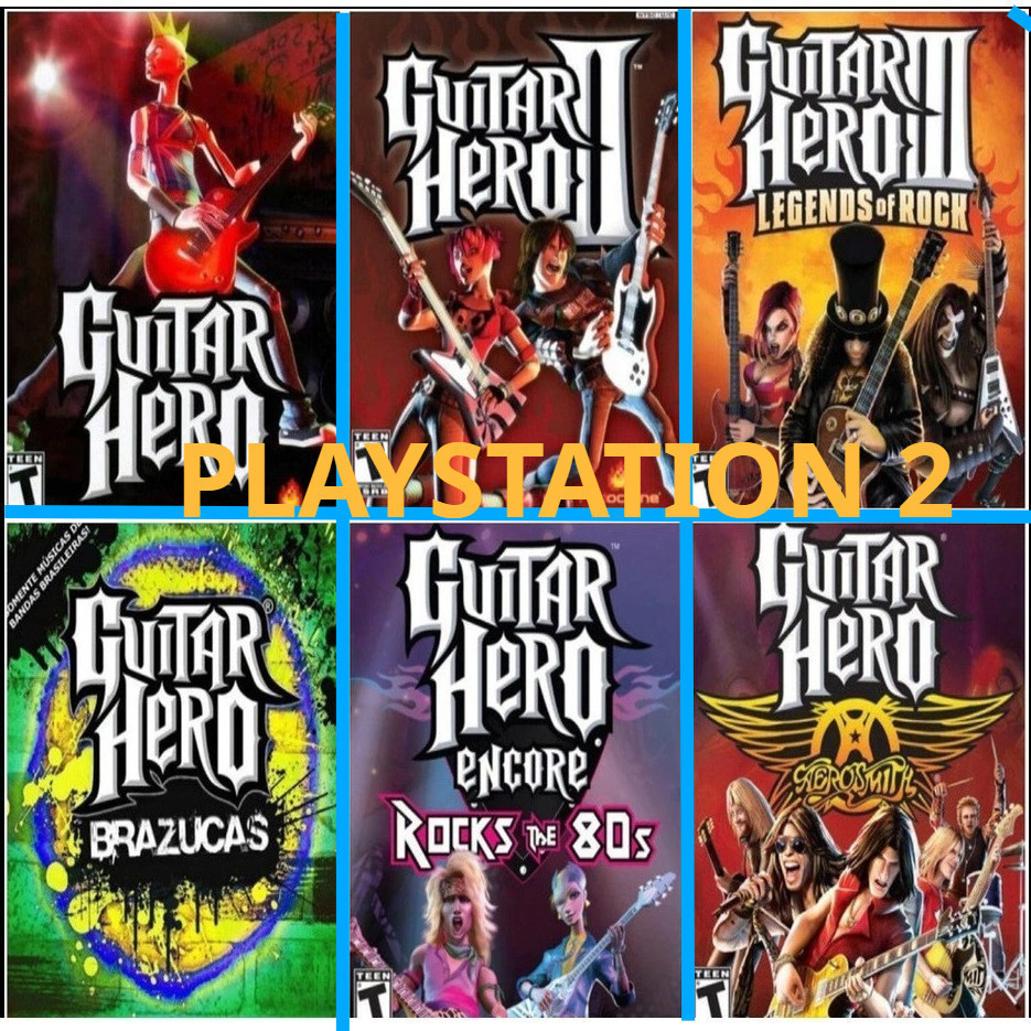 Ps2 Jogos Guitar Hero Super Coleção 6   Promoção