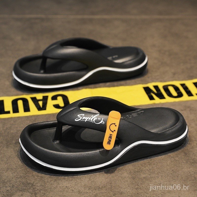 chinelo super macio flip top smile numeração já brasil Sapatos masculinos Tikp Chinelos Suaves de Verão Confortáveis